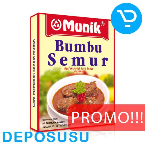 

MUNIK Bumbu SEMUR 80g | Beef in Sweet Soya Sauce Seasoning (SKU-26)