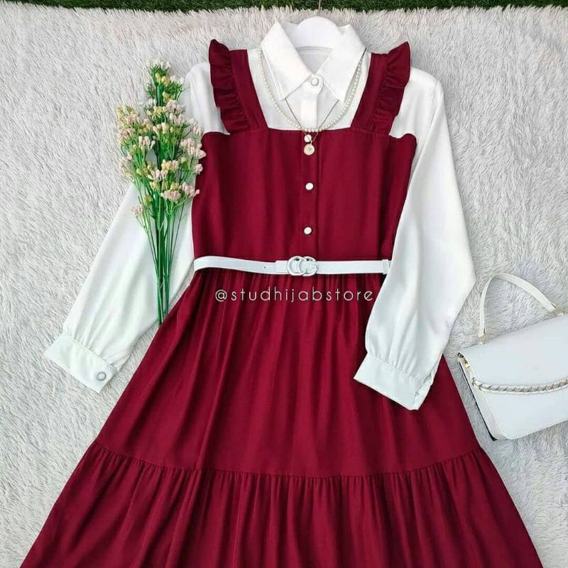 LIVY DRESS GAMIS ANAK REMAJA PEREMPUAN USIA 11-12-13-14-15-16-17-18-19 TAHUN KALUNA DRESS GAMIS ANAK