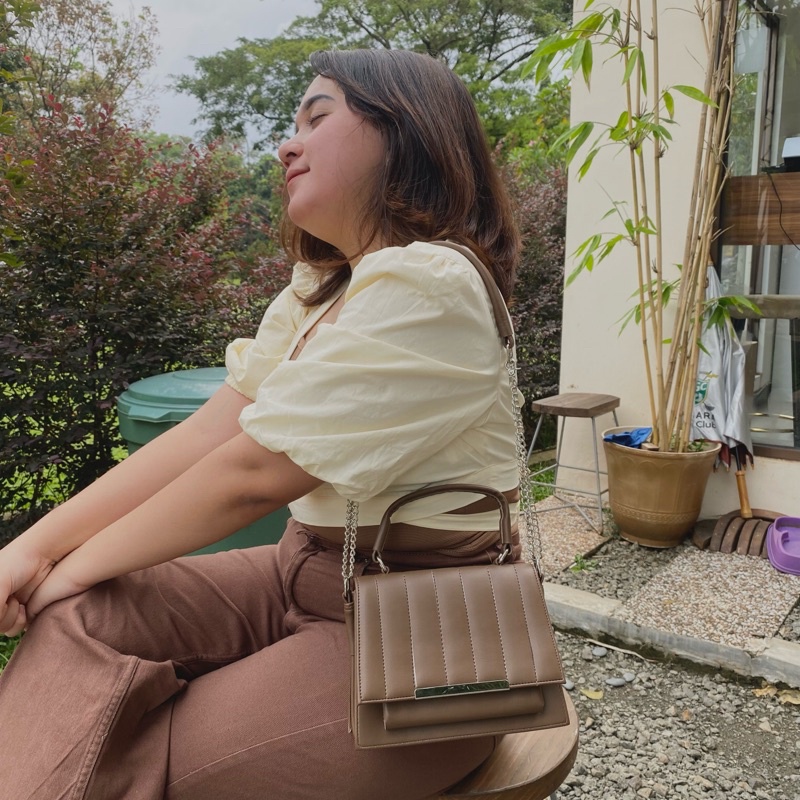 Yoona bag / shoulder bag rantai / shoulder bag rantai coklat / shoulder bag rantai murah / shoulder 