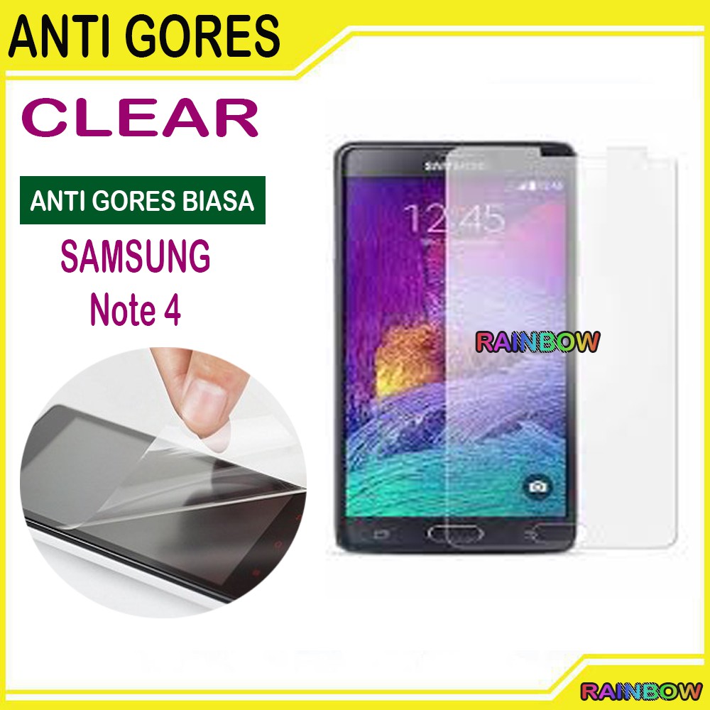 Anti Gores Samsung i9200 i9300 Note 4 S5 S5282 S5830 ACE S6810 7562 6310 Screenguard Pelindung Layar Gadget Antigores Screen Guard HP Screen Protector Clear Bening Handphone