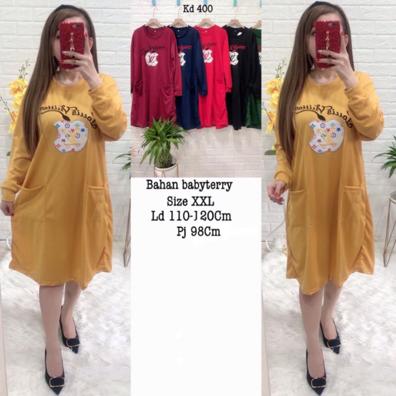 Tunik babyterry LV bordir import