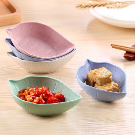 [ Cinicini ] Mangkok Saus Sambal Motif Daun Mini Plate