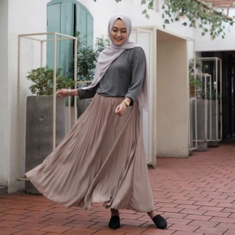 ROK PLISKET PREMIUM BAHAN EVANO 100% TEBAL