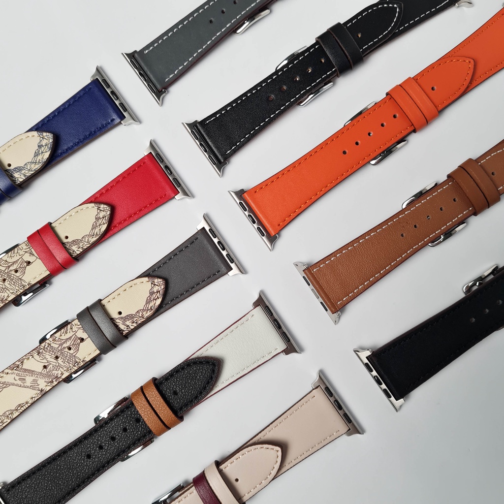 Strap untuk Apple Watch IWO HW 38 40 42 44 41 45 49 mm Tali Jam Tangan Strap KULIT PREMIUM leather loop iwatch series 9 ULTRA 8 7 SE 6 5 4 3 2 1