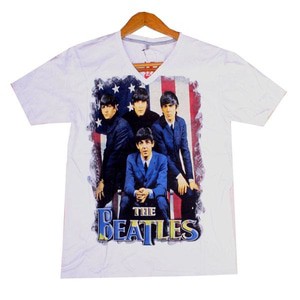 Kaos The Beatles Biru - Distro Quality