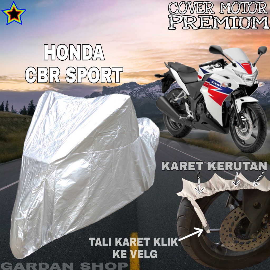 Sarung Motor HONDA CBR SPORT SILVER POLOS Body Cover Penutup Motor Honda Cbr PREMIUM