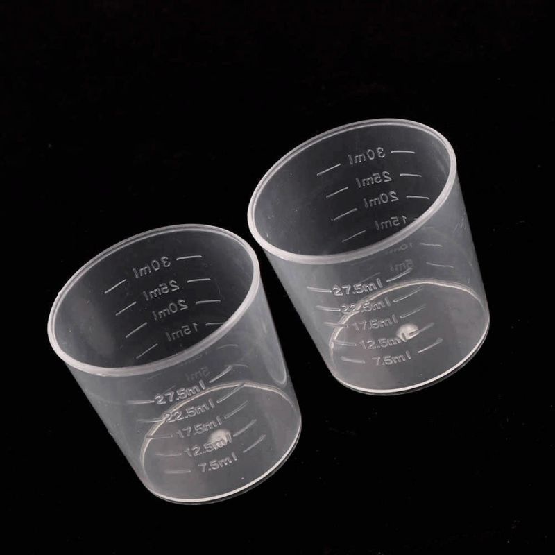 SIY  100Pcs 30ML Epoxy Resin Plastic Measuring Cups Kit Resin Mold Jewelry Making