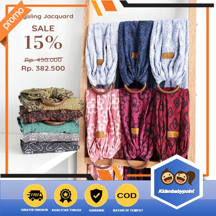 ( BISA COD ) (FREE SABUN HAGMI+MASKER) Gendongan Ring Sling Tenun Jacquard Cuddle Me