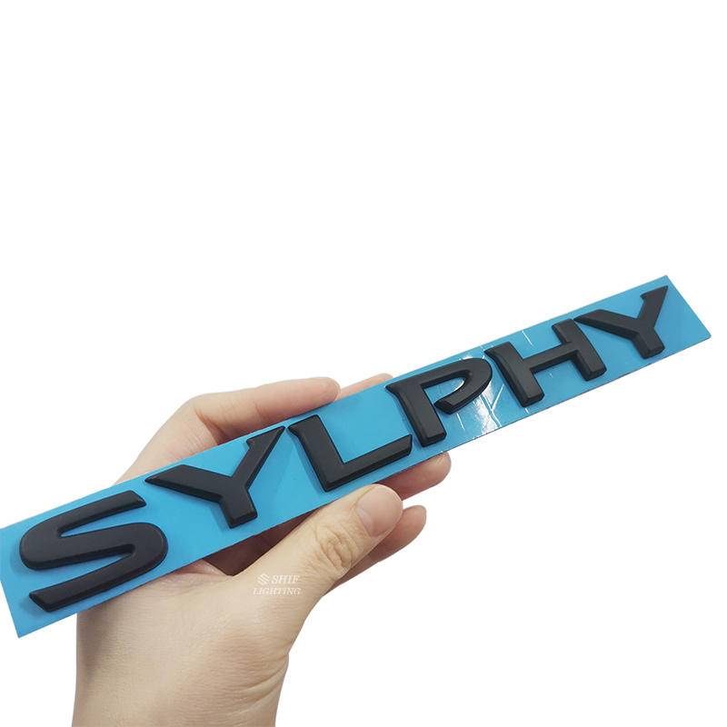 1pc Stiker Emblem Logo SYLPHY Bahan ABS Krom Untuk Bagasi Belakang Mobil Nissan