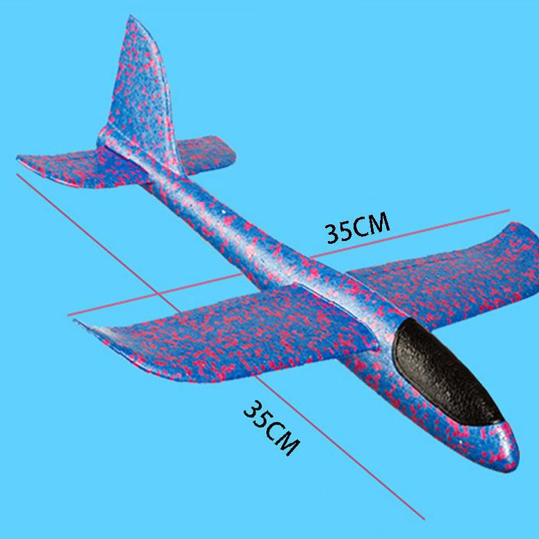 GOROCK Mainan Pesawat DIY Hand Throw Foam Aeroplane Flying Glider Planes - TY0310 Mix Color Gr