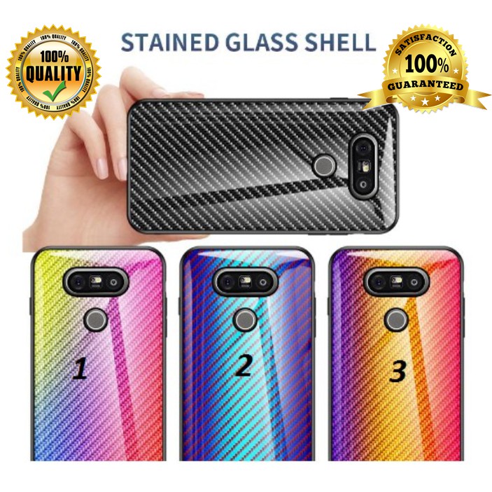 Hardcase LG G5se Carbon Fiber Patterned Tempered Glass Case LG G5
