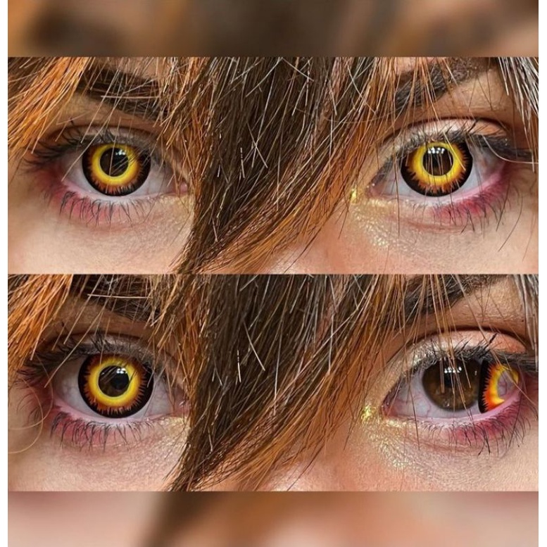 SOFTLENS COSPLAY HALLOWEEN ANIME ORANGE WERE WOLF CRAZY LENS