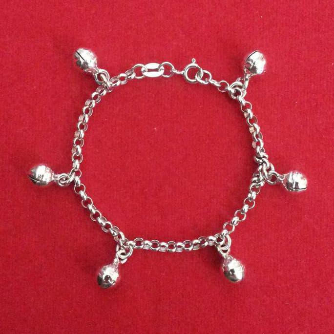 Terbaru Gelang Perak Silver 925 ( Gelang Anak Perak 925 ) Lapis Emas Putih