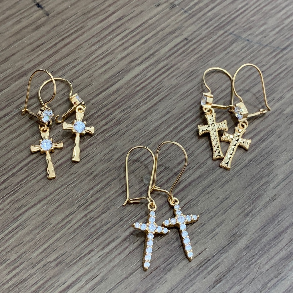 Anting Emas Salib 8K - SDW Gold -