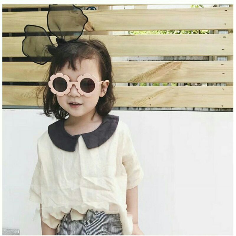 kacamata anak anti uv sunglasses bentuk bunga