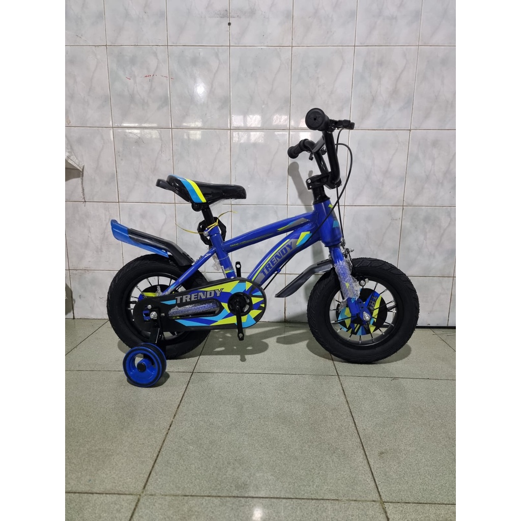 Sepeda Anak BMX Mini TRENDY Ban Karet Pompa Roda 4 Samping SNI-2