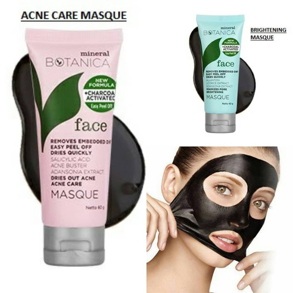 mineral botanica ACNE masque charcoal 60g EXP DESEMBER 2023