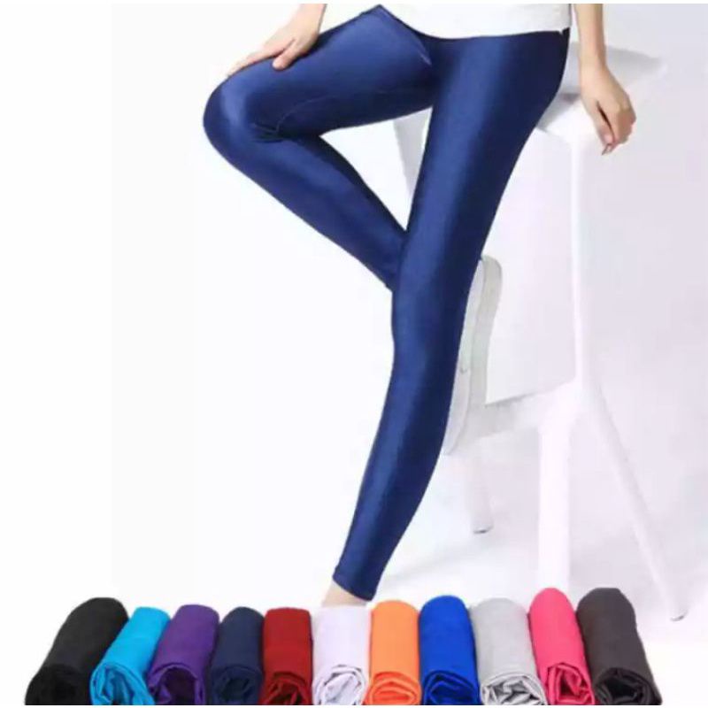 Legging Lycra Mengkilap | Legging Kekinian | Legging Hits | Legging Lycra Hits (Beli 3 Gratis 1)