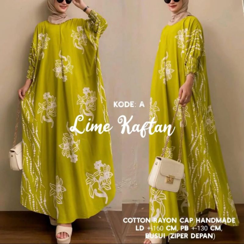 kaftan,. kaftan batik, kaftan jumbo, baju maroko, kaftan 2 warna