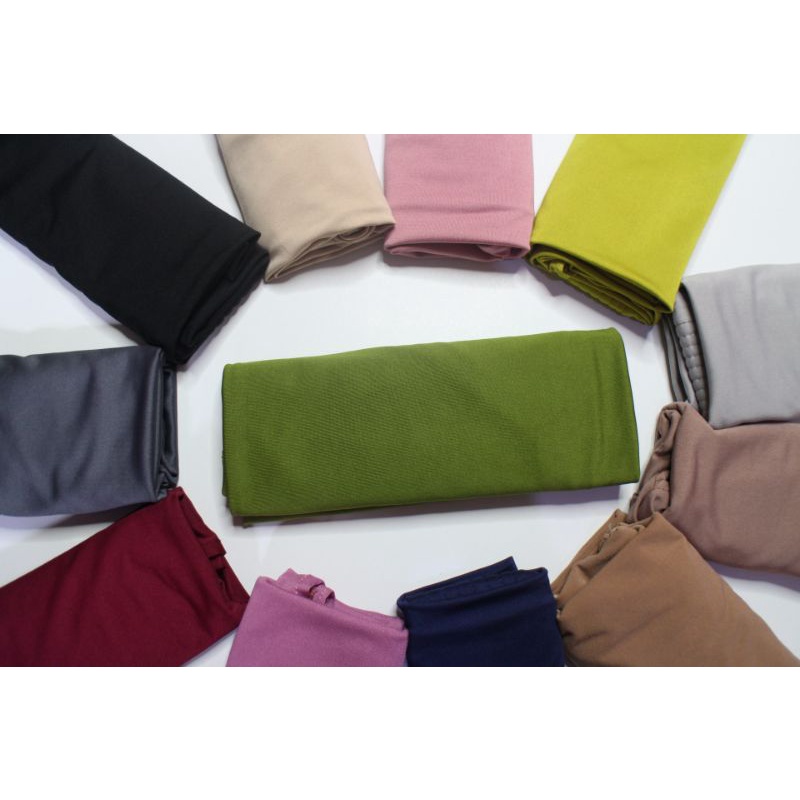 Hijab Alea Instan Hijab Bergo Sport Olahraga Size L Jersey Premium-Alea Hijau Army