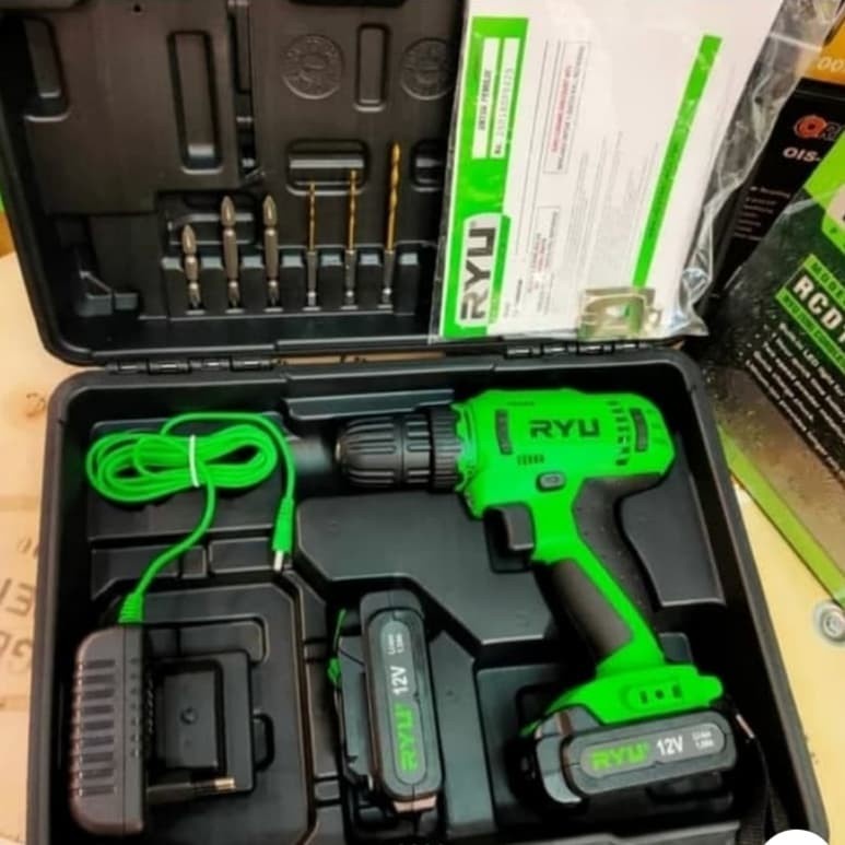 Ryu RCD12V - MESIN BOR OBENG CORDLESS 10MM 12V / CORDLESS DRILL 10MM 12V