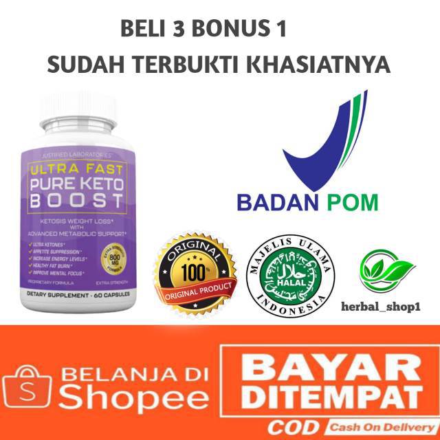 [Cod] ULTRA FAST KETO BOOST Keto Boost Suplemen Pelangsing Badan Asli Original