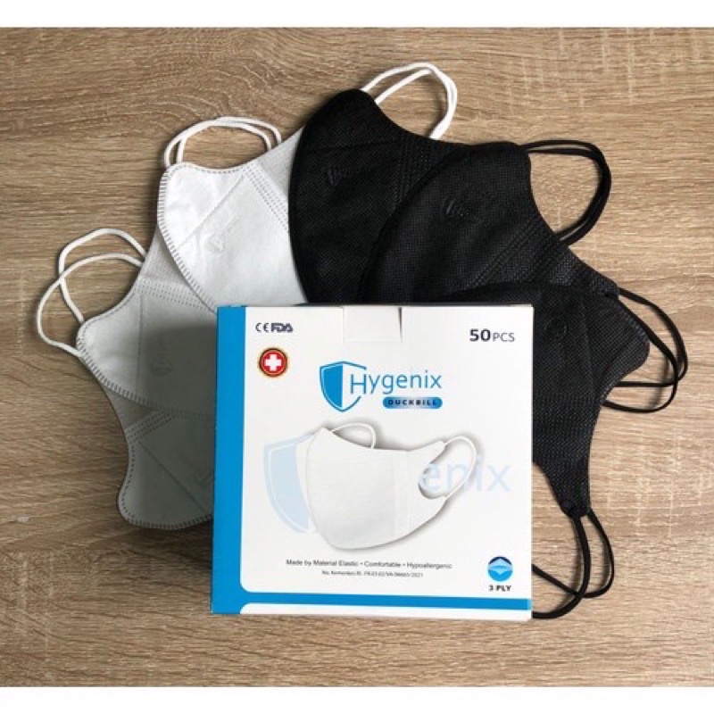 MASKER HYGENIX DUCKBILL Earloop dewasa 50pcs / MASKER 1 BOX MURAH