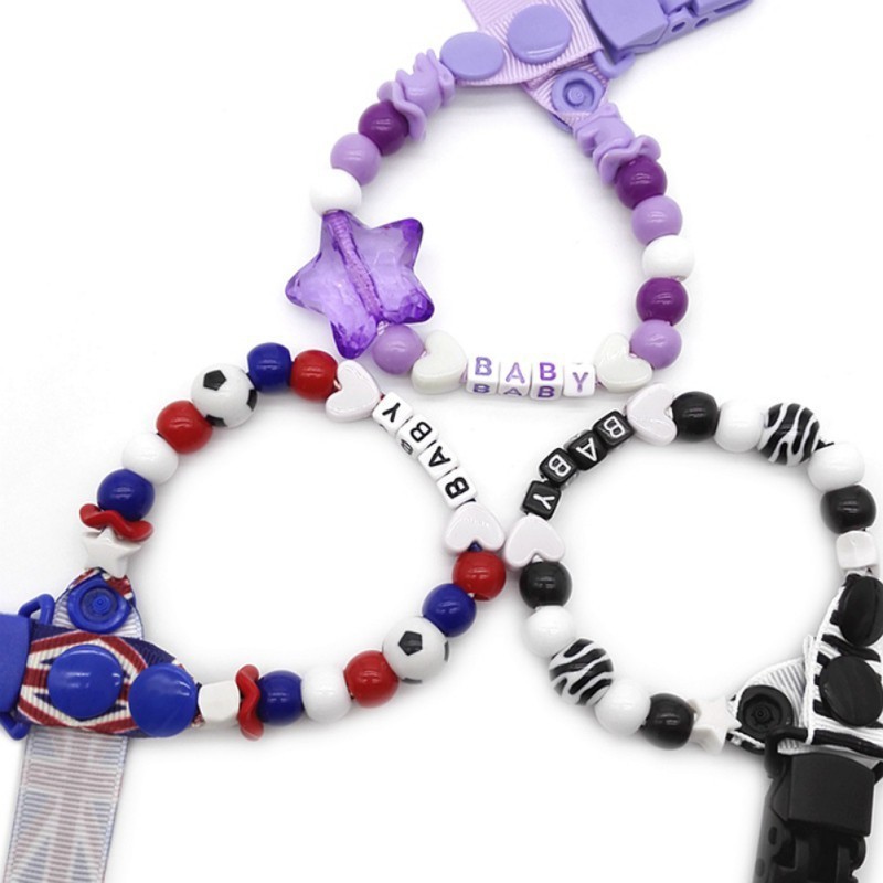 Klip Rantai Penyangga teether Pacifier Bahan Plastik / tali untuk dot empeng