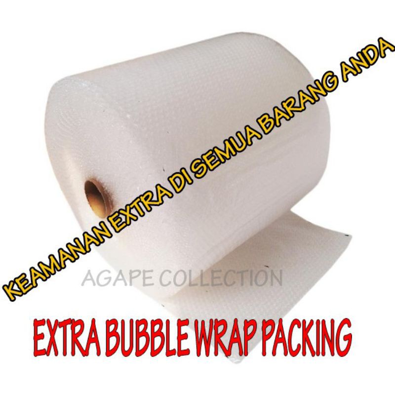 

EXTRA BUBBLE WRAP EXTRA TAMBAHAN AMAN TIDAK MUDAH RUSAK KEAMANAN LEBIH TERJAMIN UNTUK BARANG ANDA