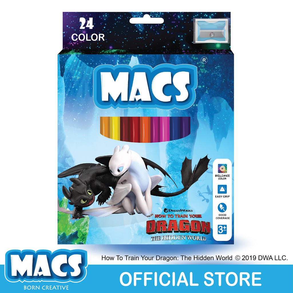 MACS Pencil Warna How to train your dragon Light Fury 24 colors