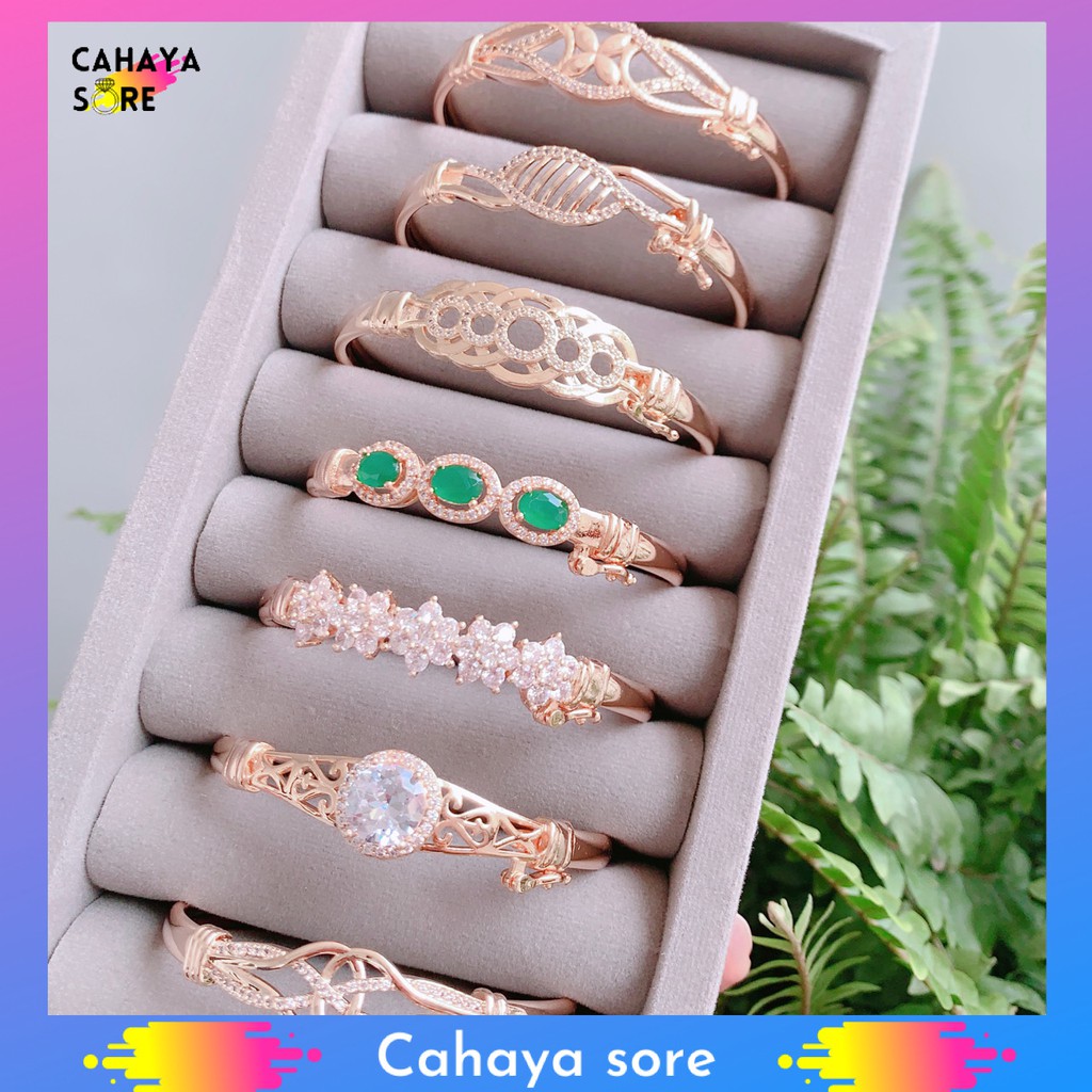 Gelang Xuping Gold Gelang Tangan Dewasa Model Bangkok Cantik G17