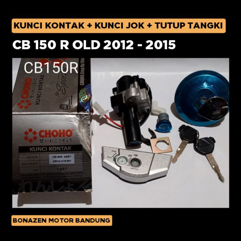 Kunci Kontak + Konci Jok + Tutup Tangki CB 150 R Old 2012 2013 2014 2015 Cb150r Lama Tengki Dudukan