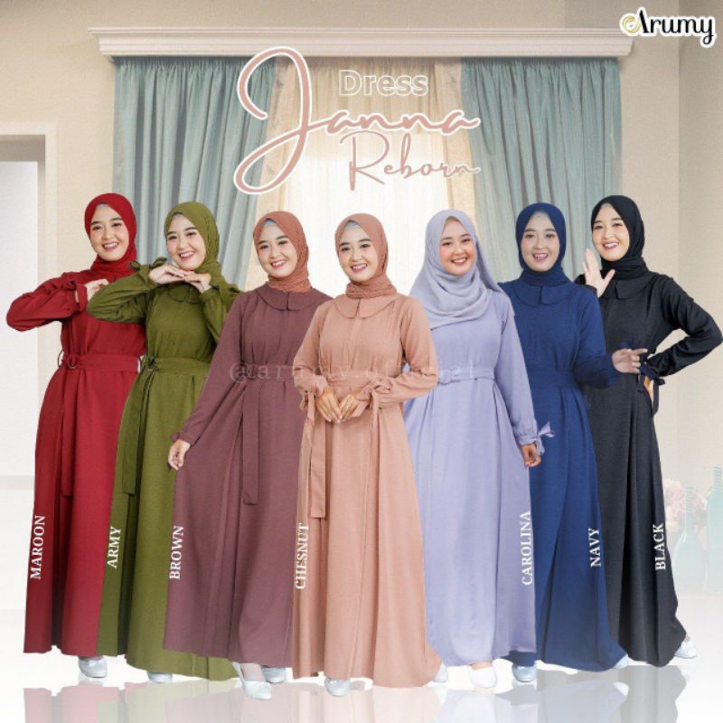 PRE ORDER- JANNA DRESS by Arumy - Matterial Lady Zara Premium