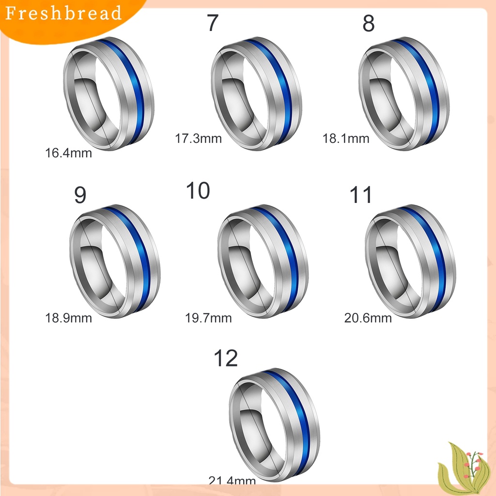 [TERLARIS]8MM Fashion Unisex Dual Color Thin Line-Inside Brushed Band Finger Ring Jewelry