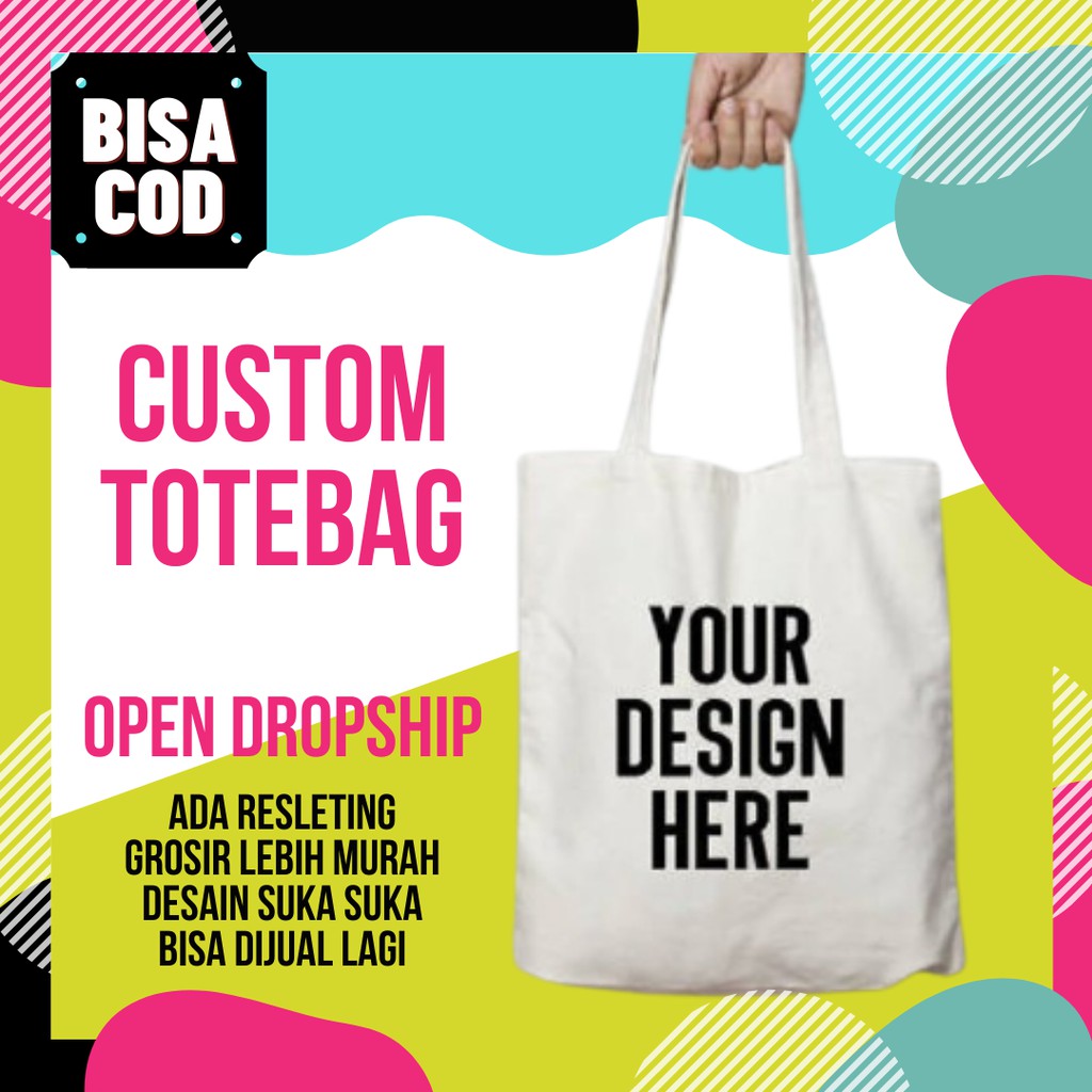 Harga tote bag custom sale