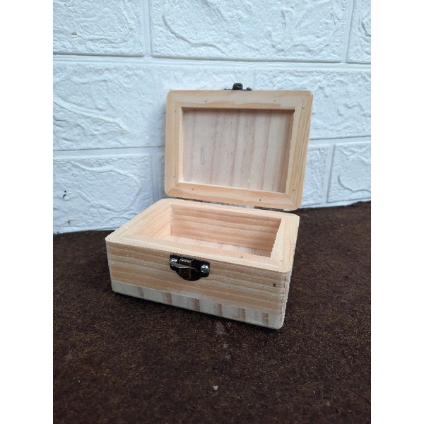 kotak emas / kotak minigold / kotak kayu jati belanda / kotak cincin