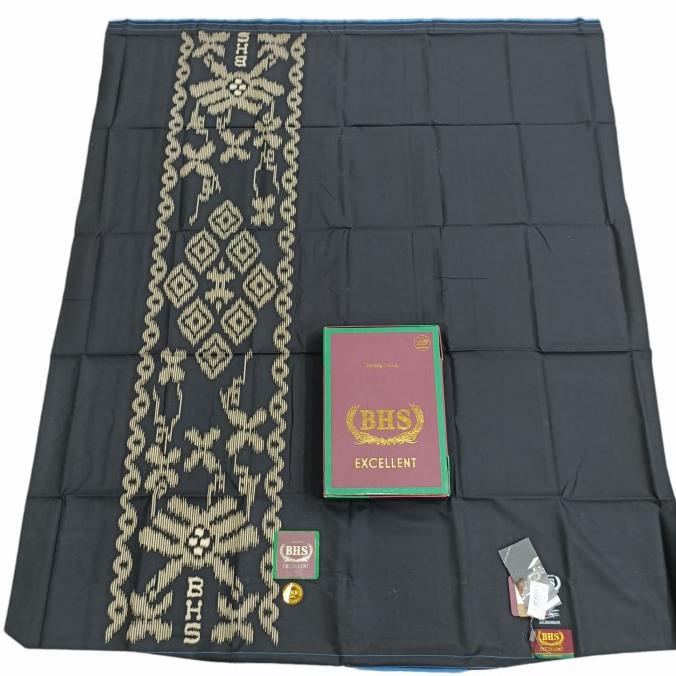SARUNG TENUN BHS EXCELLENT HITAM POLOS TUMPAL FGFD41654E