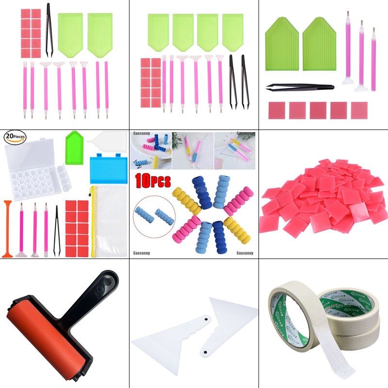【AMY】5D Diamond Painting Set DIY Diamond Painting Tool Kit