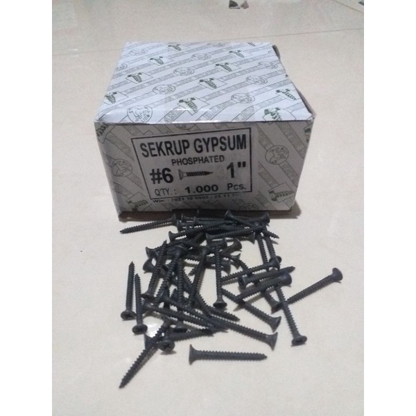 skrup gypsum skrup kayu 6x1 (2,5cm)merk moonLion sangat tajam