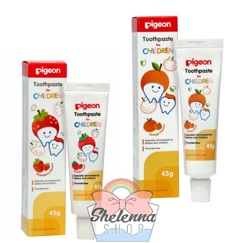 Pigeon Toothpaste Pasta Gigi anak Orange Strawberry 45Gr