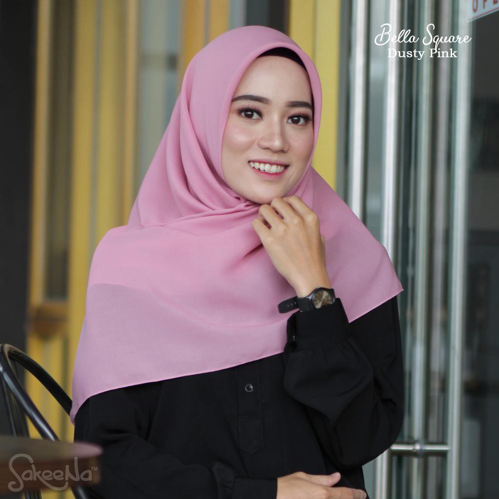 Promo Hijab Bella Square Dusty Pink