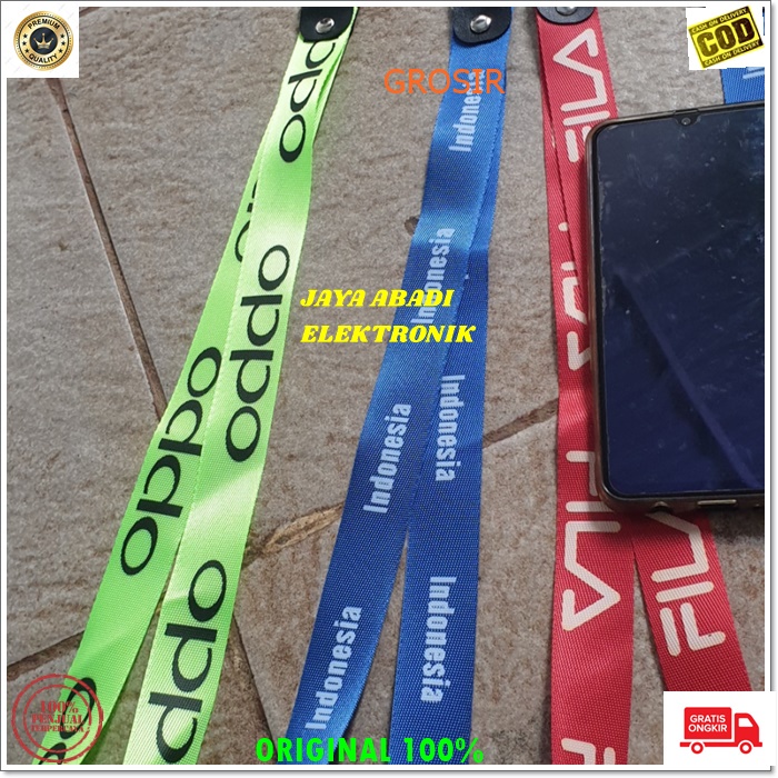 J293 TALI GANTUNGAN HANDPHONE LEHER DADA STRAP PANJANG NAME TECH TEBAL DAN KUAT gantungan handphone pita leher dada strap panjang rope name kalung gadget gantungan badan holder universal multi ikat bisa untuk segala jenis handphon yang ada tempat pita