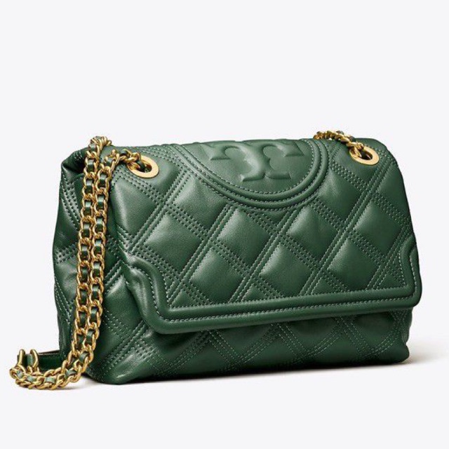 Tory Burch Fleming Soft Convertible Shoulder Bag Pine Green