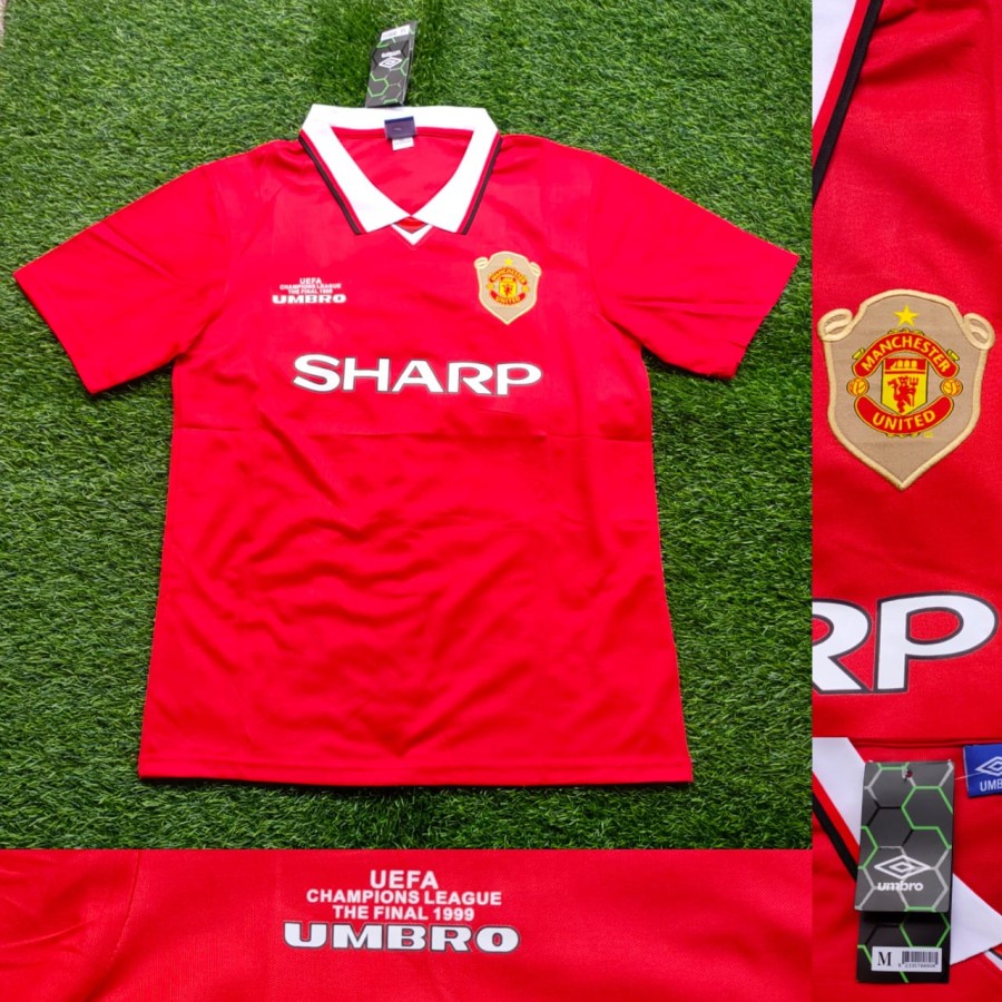 JERSEY SEPAK BOLAFUTSAL KEREN MU. HOME FINAL UCL 1999 GRADE ORI