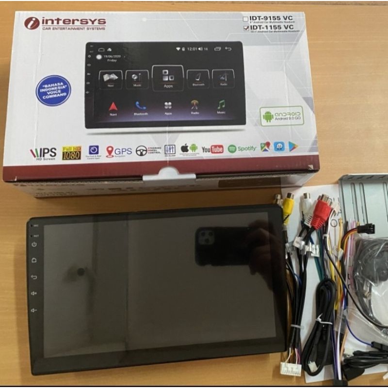 Headunite android intersys IDT-1155VC Layar 10 Inc,ram 1/16