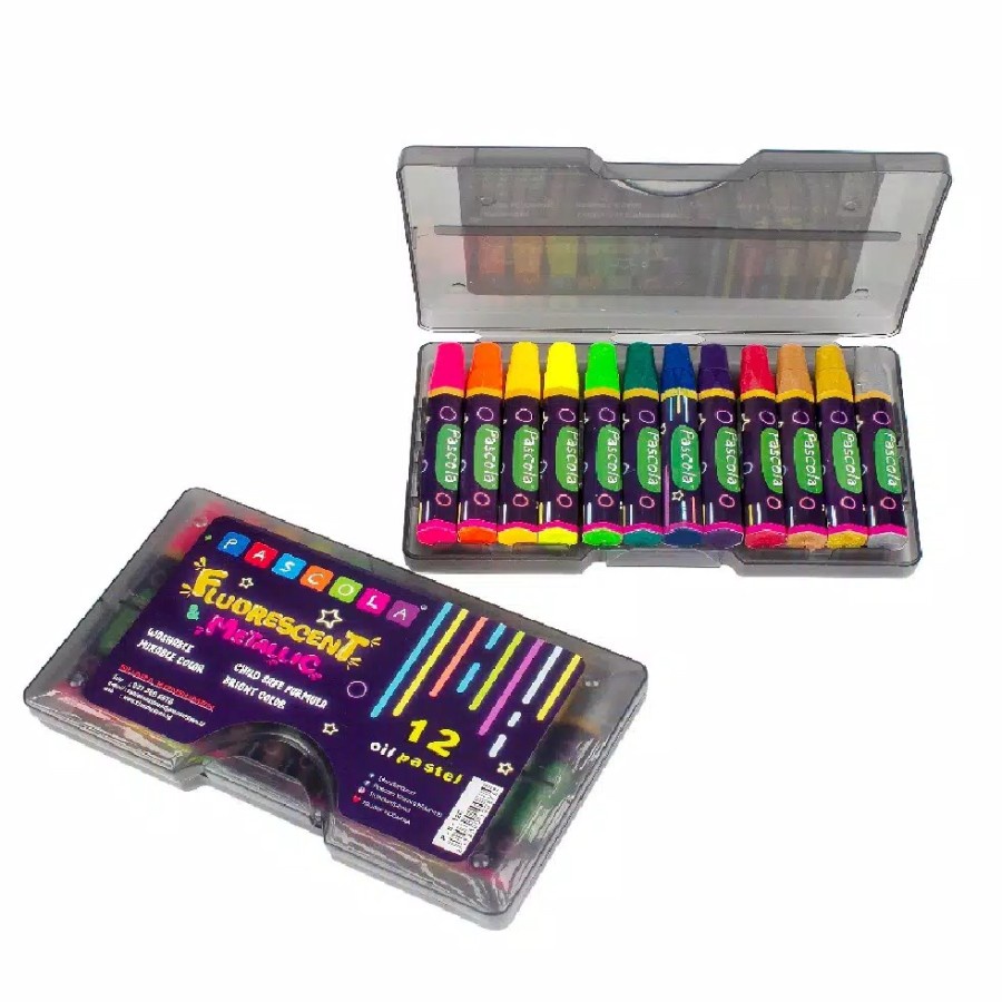 

Crayon Pascola 12 Warna Flourescent Metallic