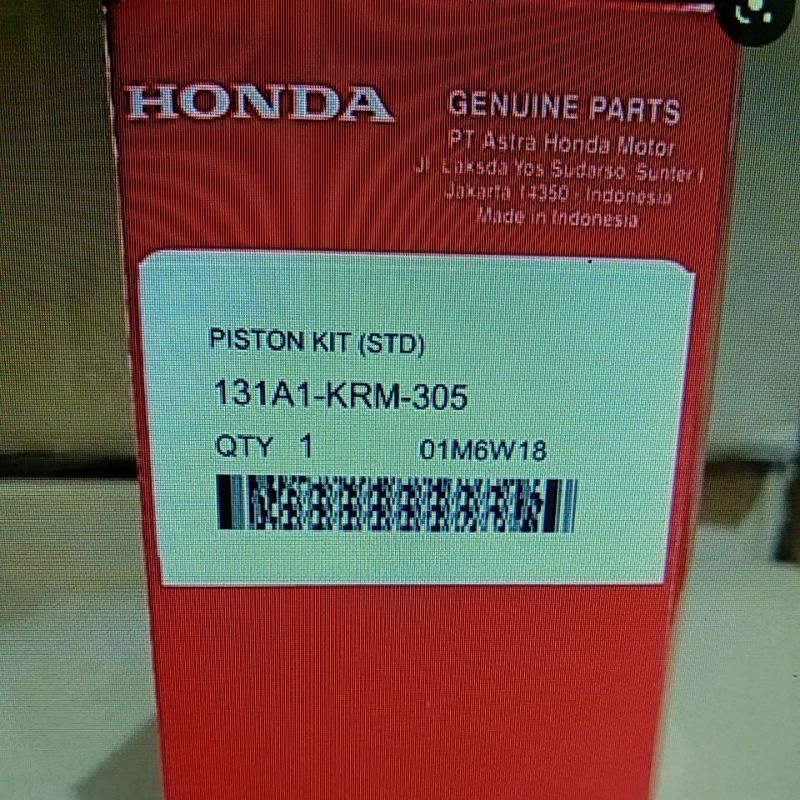 PISTON STD VERZA NEW MEGAPRO 131A1KRM305