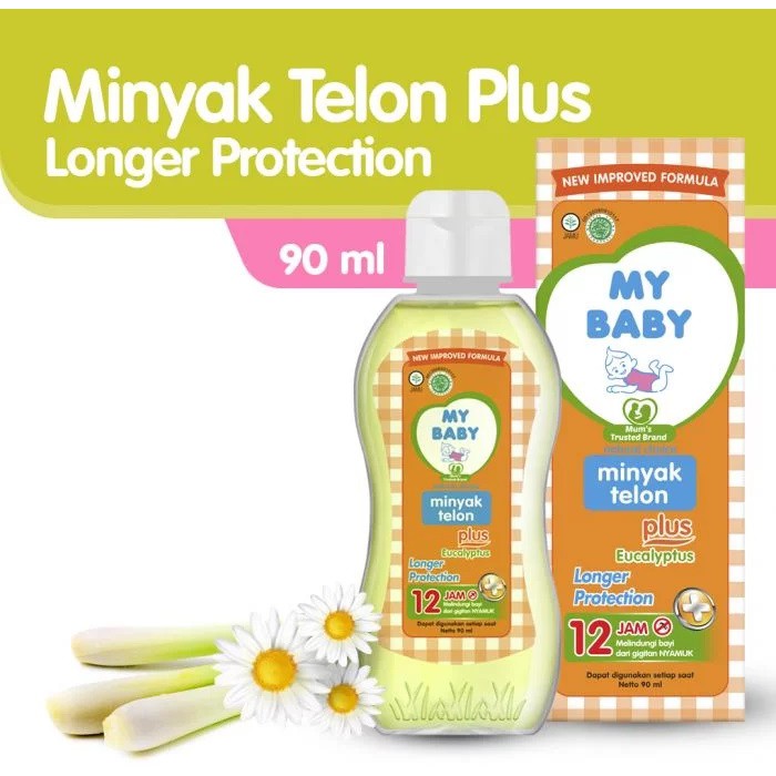 My Baby Minyak Telon Plus Longer Protection 90ml - Minyak Telon Anti Nyamuk