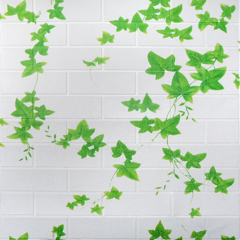 BISA COD!! Wallpaper 3D FOAM / Wallfoam Dinding 3D Motif Bata Premium High Quality 3mm TERMURAH!-Bata Daun