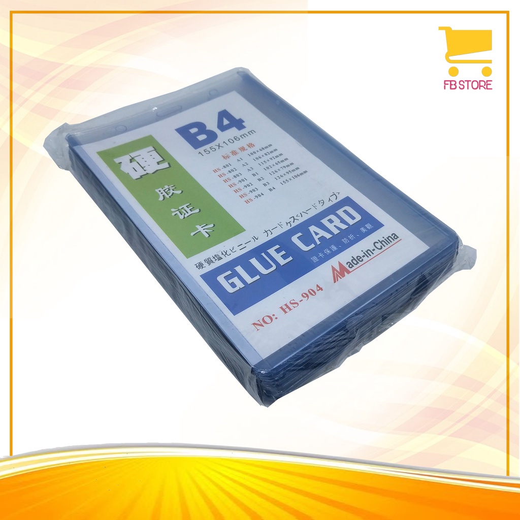 

Mika ID Card Kaku Tebal Vertikal B4 HS-904 Glue Card Uk. 155 x 106mm Per pak Isi 20 Pcs